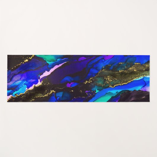 Atemberaubende Alkoholtinte Malerei Yoga Mat Yogamatte (Vorderseite (Horizontal))