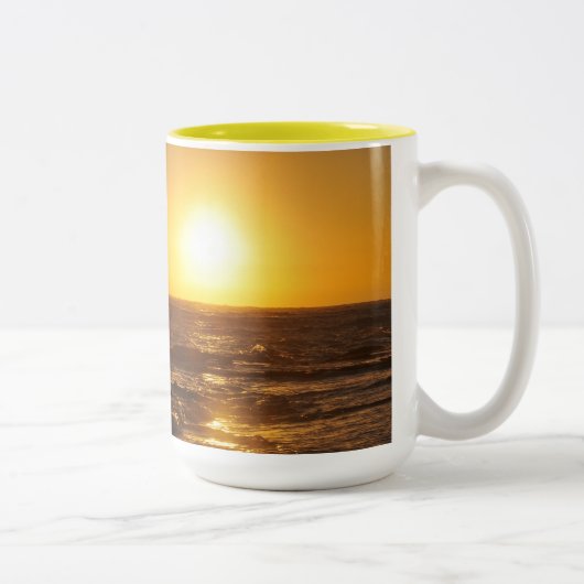 Atemberaubende Aloha Sonnenaufgang-Tasse: große 17 Zweifarbige Tasse (Rechts)