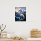 Atemberaubende alpine Aussicht Poster (Küche)