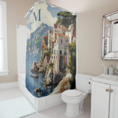 Atemberaubende Amalfi Küste Italien Landschaftlich Duschvorhang (Beispiel)