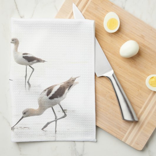 Atemberaubende amerikanische Vögel am Strand Geschirrtuch (Viertel Falte)