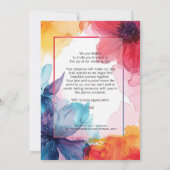 Atemberaubende Anemone Dreamscape Hochzeit Einladu Einladung (Rückseite)