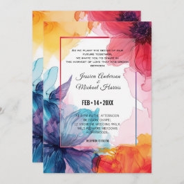 Atemberaubende Anemone Dreamscape Hochzeit Einladu Einladung