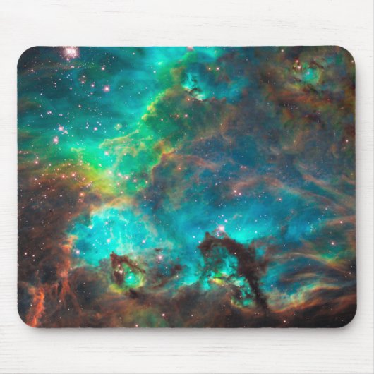 Atemberaubende Aqua-Stern-Gruppe Mousepad (Vorne)