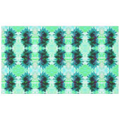 Atemberaubende Aquamarine und schwarze Kaktus Dahl Tischdecke (Vorderseite (Horizontal))