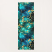 Atemberaubende Aquarellgrauen und goldene Marmorga Yogamatte (Rückseite)