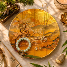 Atemberaubende, asiatisch Inspiriert Goldene Morge
