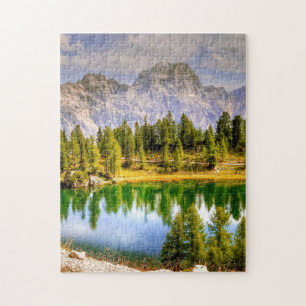 Atemberaubende Aussicht auf die Dolomiten Italien Puzzle