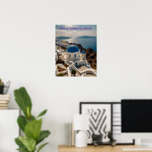 Atemberaubende Aussicht auf Santorin Poster (Heimbüro)