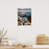 Atemberaubende Aussicht auf Santorin Poster (Küche)