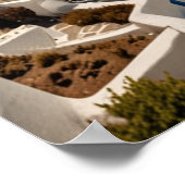 Atemberaubende Aussicht auf Santorin Poster (Ecke)