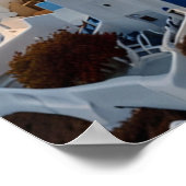 Atemberaubende Aussicht auf Santorin Poster (Ecke)
