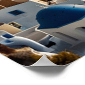 Atemberaubende Aussicht auf Santorin Poster (Ecke)
