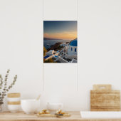 Atemberaubende Aussicht auf Santorin Poster (Küche)