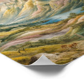 Atemberaubende Bergwelt Kunstvoll wandern Poster (Ecke)