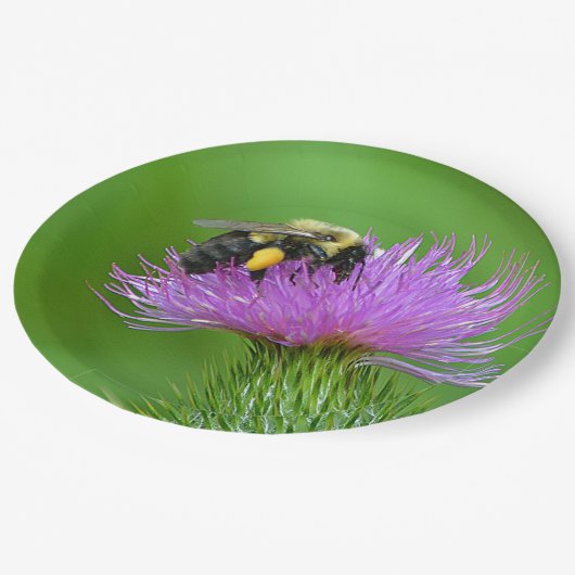 Atemberaubende Bienen- und Schmelzpapierplatte Pappteller (Schrägansicht)