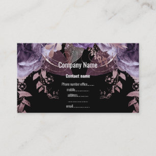ATEMBERAUBENDE BLACK LILA FLORAL ROSE GESCHÄFTSKAR VISITENKARTE