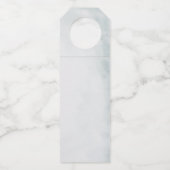 Atemberaubende, blassblaue und weiße Rosen Flaschenanhänger (Rückseite)