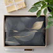 Atemberaubende Blätter aus Gold und Grau Seidenpapier (Geschenk)
