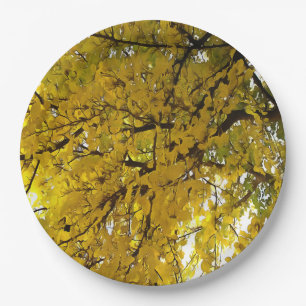 Atemberaubende Blätter Herbst Abstrakte Kunst Pappteller