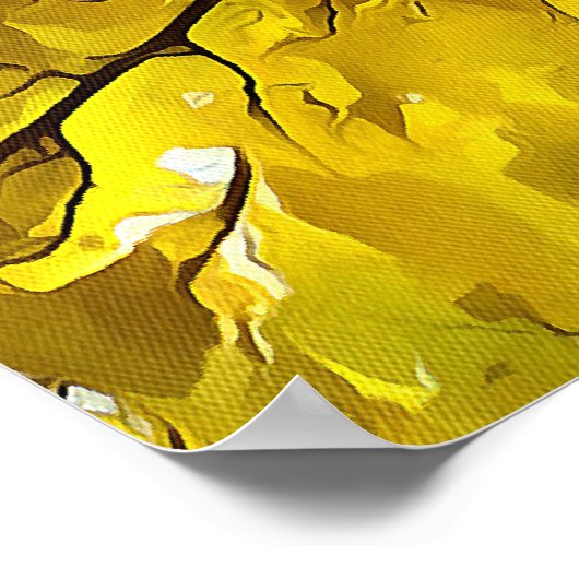 Atemberaubende Blätter Herbst Abstrakte Kunst Poster (Ecke)