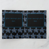 Atemberaubende blaue Blumen auf der Grüße Karte (Innenseite)