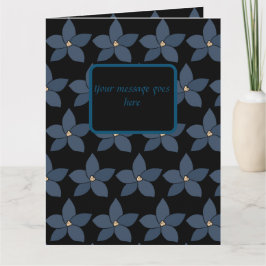 Atemberaubende blaue Blumen auf der Grüße Karte