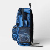 Atemberaubende blaue Rose Bedruckter Rucksack (Rechts)