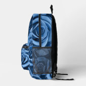 Atemberaubende blaue Rose Bedruckter Rucksack (Rechts)