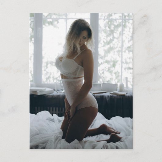 Atemberaubende Blonde-Foto-Postkarte Postkarte (Vorderseite)