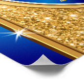 Atemberaubende Blue und Gold Cheer Plakate, PERSON Poster (Ecke)