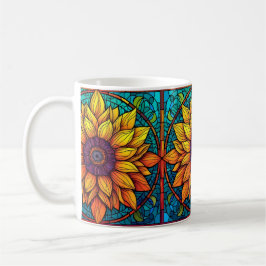 Atemberaubende Blume aus Hartglas Sonnenblumen Kaffeetasse