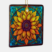 Atemberaubende Blume aus Hartglas Sonnenblumen Keramikornament (Rechts)