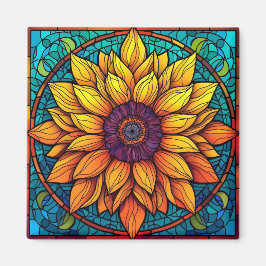 Atemberaubende Blume aus Hartglas Sonnenblumen Magnet