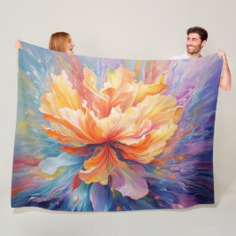 Atemberaubende Blume Fleecedecke