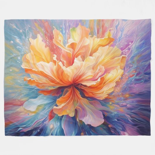 Atemberaubende Blume Fleecedecke (Vorderseite (Horizontal))