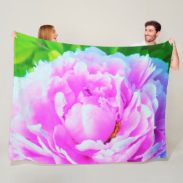 Atemberaubende Blume für doppelrosa Peony Fleecedecke