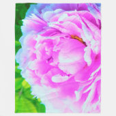 Atemberaubende Blume für doppelrosa Peony Fleecedecke (Vorderseite)