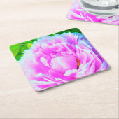 Atemberaubende Blume für doppelrosa Peony Rechteckiger Pappuntersetzer (angewinkelt)