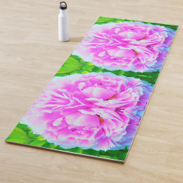 Atemberaubende Blume für doppelrosa Peony Yogamatte