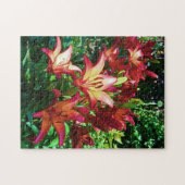Atemberaubende Blume von Red Orange Asiatic Lilies Puzzle (Horizontal)
