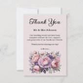 Atemberaubende Blumenhochzeit Dankeschön-Karte Dankeskarte (Vorderseite)