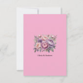 Atemberaubende Blumenhochzeit Dankeschön-Karte Dankeskarte (Rückseite)