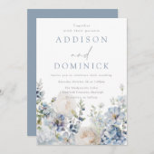 Atemberaubende Blüten während der Hochzeiten Einladung (Vorne/Hinten)