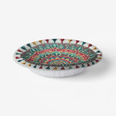 Atemberaubende Boho Mandala Teller - Vibrant & Uni (Gewinkelt)