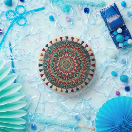 Atemberaubende Boho Mandala Teller - Vibrant & Uni (Party)