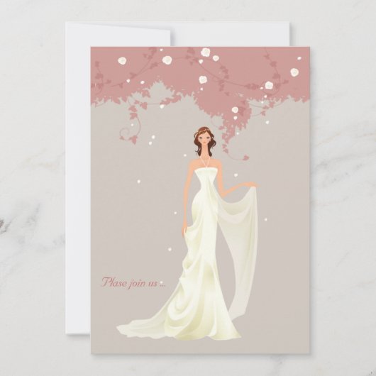 Atemberaubende Brautdusche Einladung (Vorderseite)