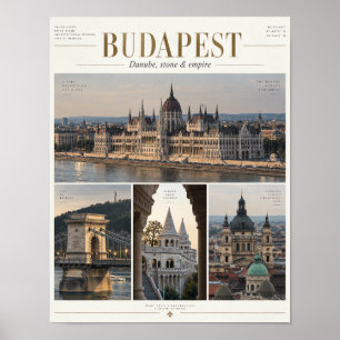 Atemberaubende Budapester Fotografie – Vier ikonis Poster