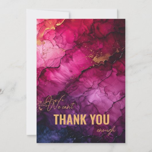 Atemberaubende Celestial Elegance Marble Symphony Dankeskarte (Vorderseite)