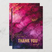 Atemberaubende Celestial Elegance Marble Symphony Dankeskarte (Vorne/Hinten)